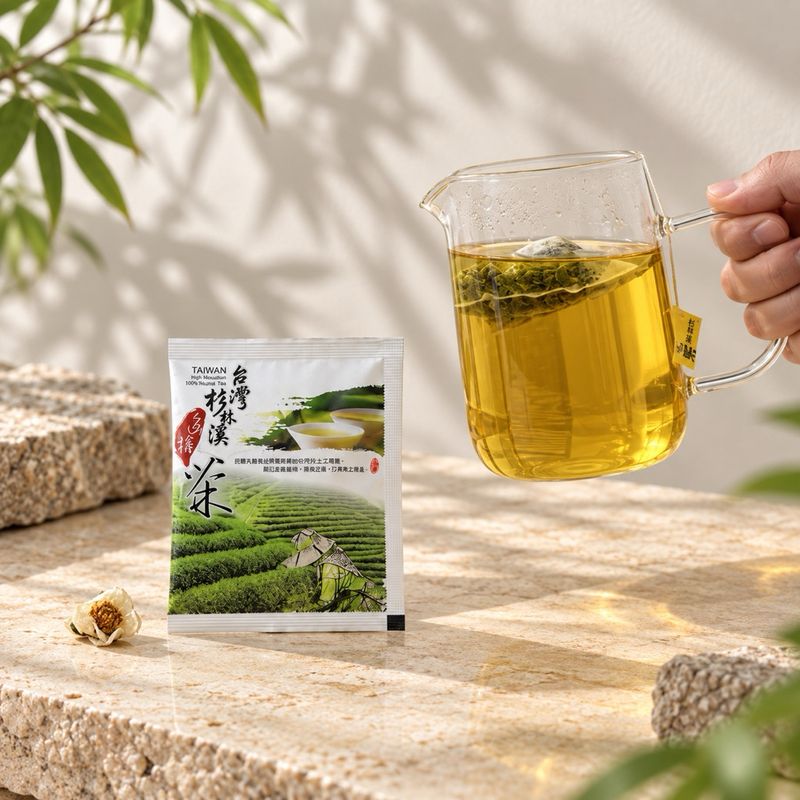 杉林溪烏龍茶平面速泡茶包 50入｜輕焙火
